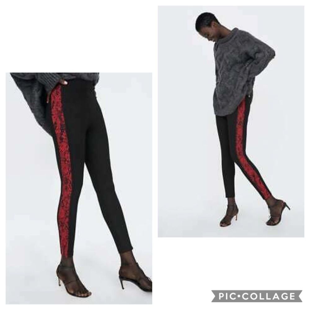 Zara Side Stripe Legging Sz M